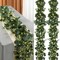 2 Packs 6FT Green Flower Garland Decor, Artificial Faux Eucalyptus Leaves